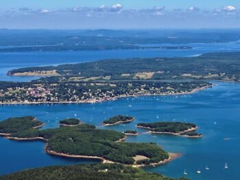 aerial view of Castine, Maine