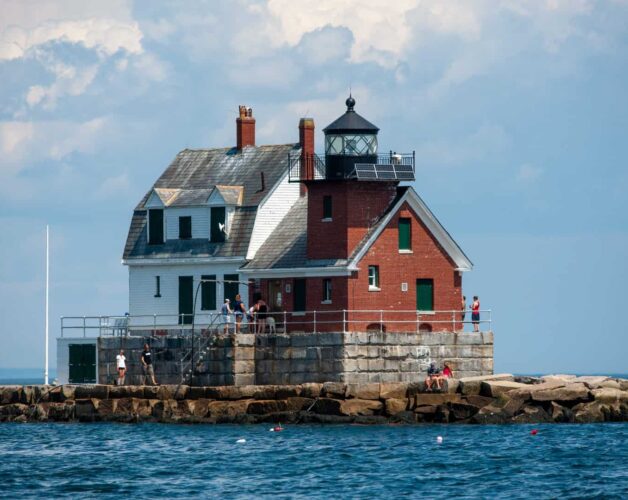 Lighthouse at the end of Rockland breakwater