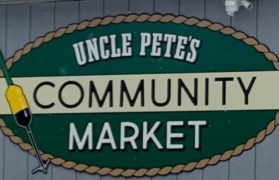 sign saying Uncle Pete's Community Market